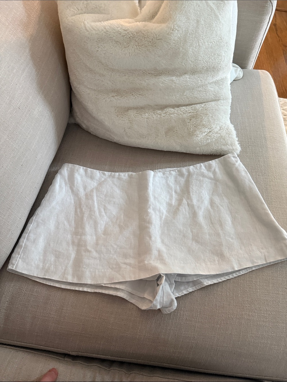 Reformation Mia low waist linen skort